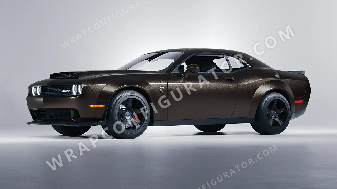 Black Dodge Challenger SRT 2023 wrapped in Colourshield PPF by HyperPro Black MF40-P