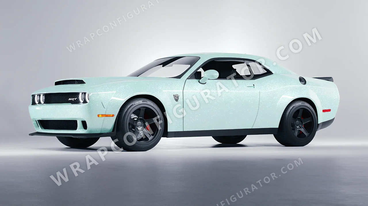Blue Dodge Challenger SRT 2023 wrapped in Colourshield PPF by HyperPro Light Blue GPF10-P