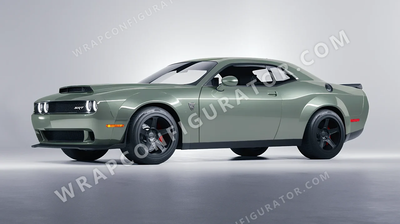Blue Dodge Challenger SRT 2023 wrapped in Colourshield PPF by HyperPro Shadow Blue GAF15-P