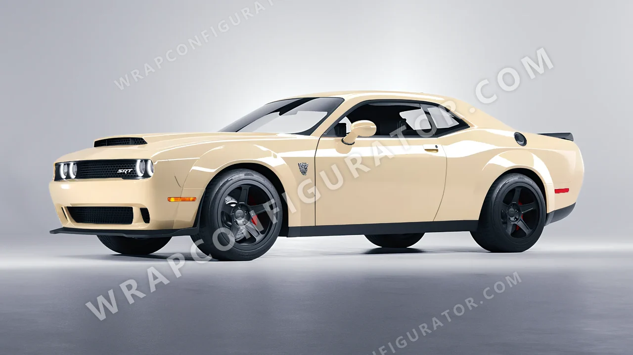Brown Dodge Challenger SRT 2023 wrapped in Colourshield PPF by HyperPro Khaki HGF45-P