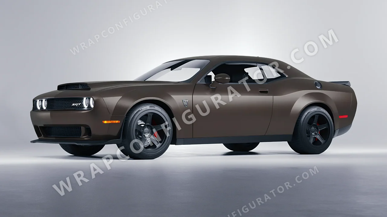 Grey Dodge Challenger SRT 2023 wrapped in Colourshield PPF by HyperPro Anchor Gray SMF47-P