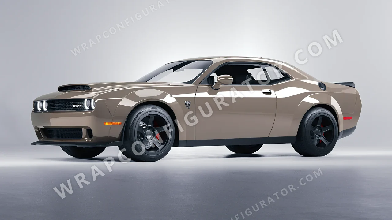 Grey Dodge Challenger SRT 2023 wrapped in Colourshield PPF by HyperPro Brooklyn Grey HGF39-P