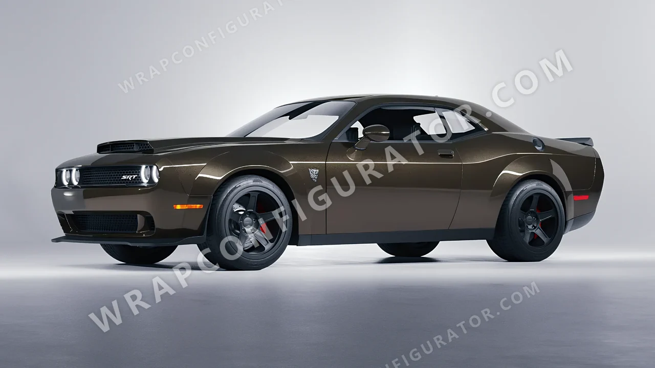 Grey Dodge Challenger SRT 2023 wrapped in Colourshield PPF by HyperPro Gray GAF19-P