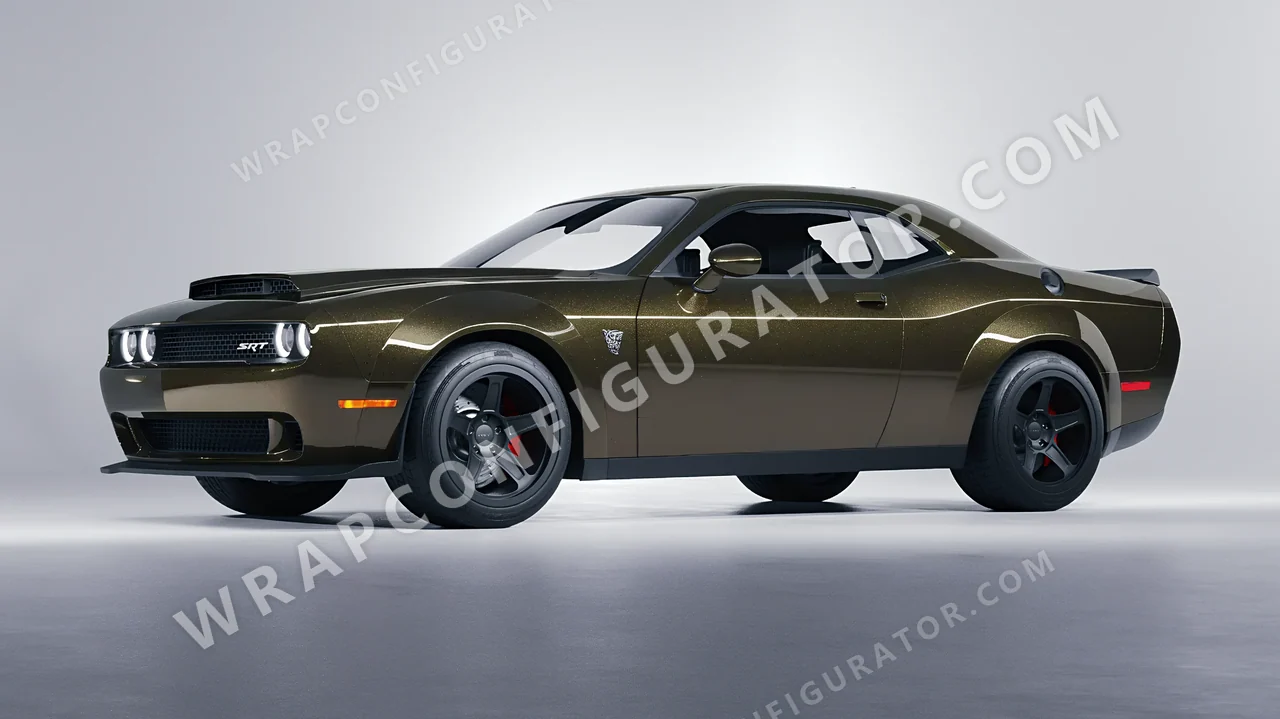 Grey Dodge Challenger SRT 2023 wrapped in Colourshield PPF by HyperPro Gray SCM01G-P
