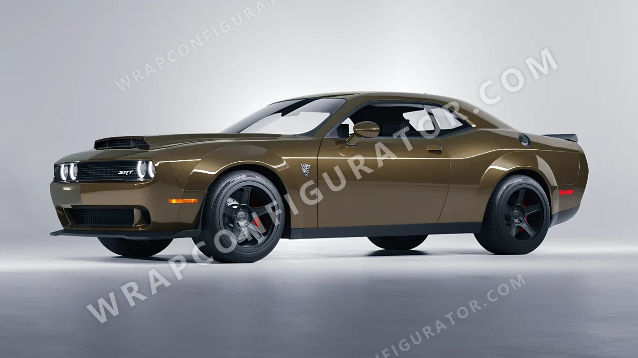 Grey Dodge Challenger SRT 2023 wrapped in Colourshield PPF by HyperPro Sardine Gray GAF28-P