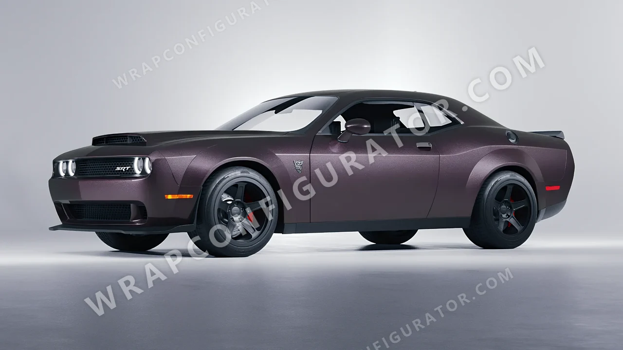 Grey Dodge Challenger SRT 2023 wrapped in Colourshield PPF by HyperPro Shadow Gray MF39-P