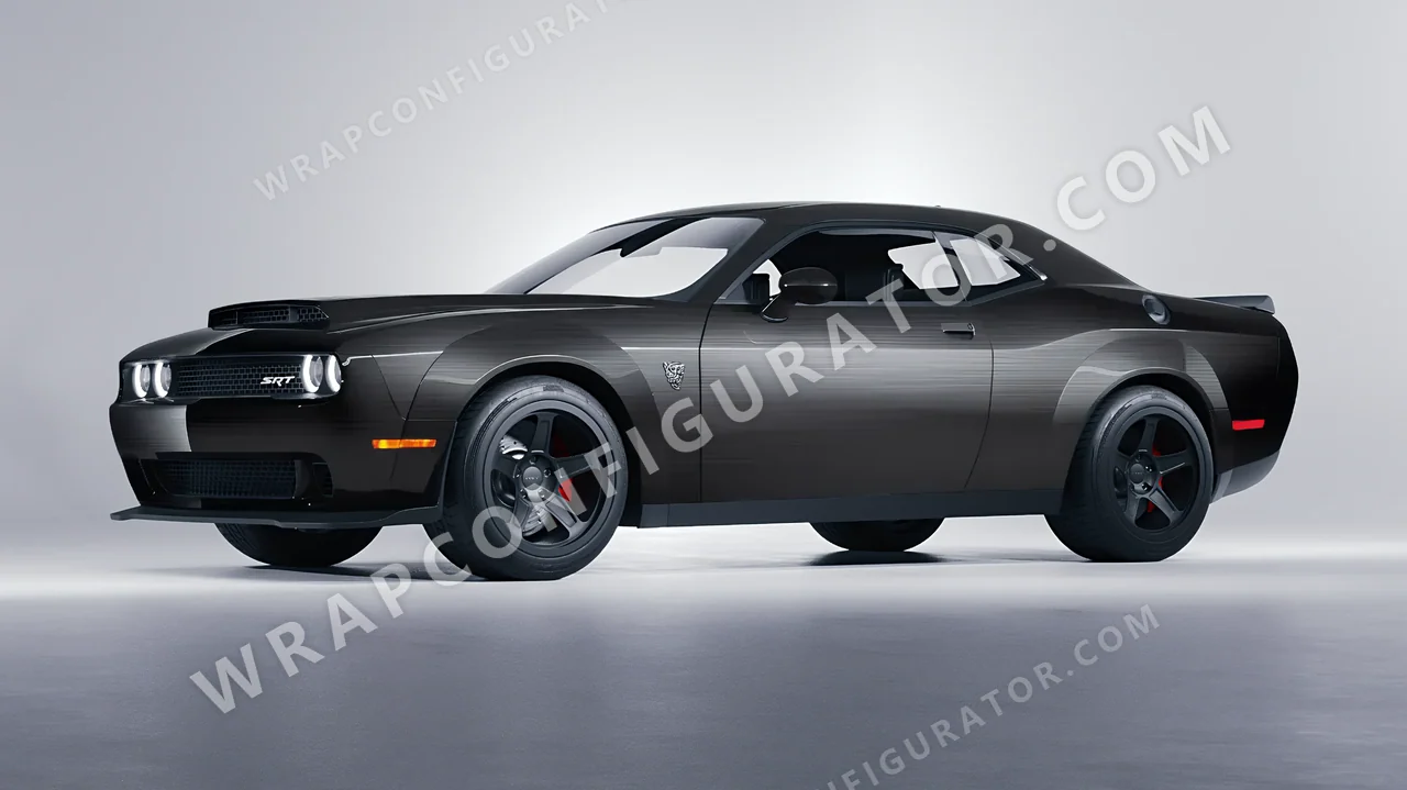 Grey Dodge Challenger SRT 2023 wrapped in Colourshield PPF by HyperPro Smoke Fade MBF04-P