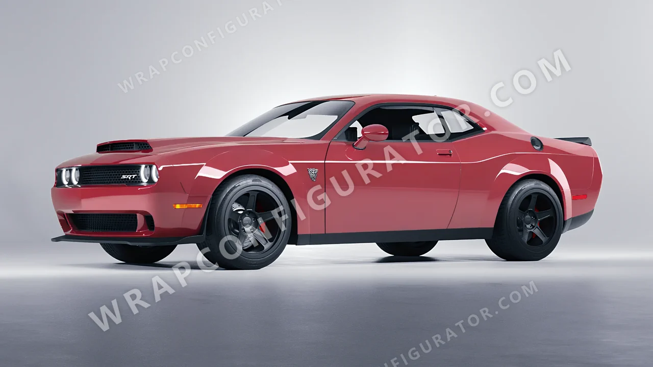 Pink Dodge Challenger SRT 2023 wrapped in Colourshield PPF by HyperPro Dried Rose HGF81-P
