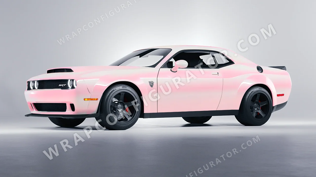 Pink Dodge Challenger SRT 2023 wrapped in Colourshield PPF by HyperPro Purple/Pink CGM15-P