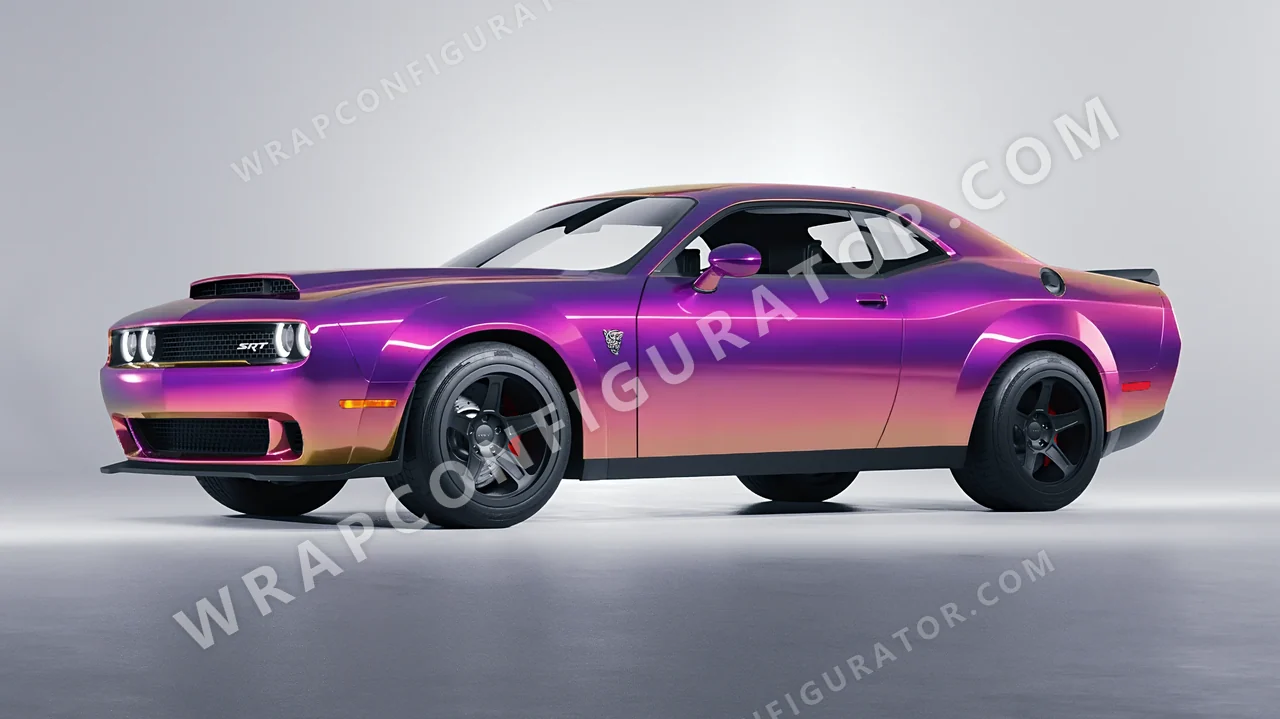 Purple Dodge Challenger SRT 2023 wrapped in Colourshield PPF by HyperPro Afterglow Purple GB03-P