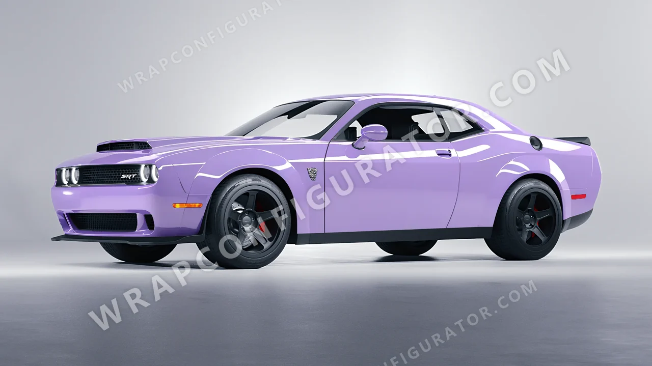 Purple Dodge Challenger SRT 2023 wrapped in Colourshield PPF by HyperPro Amethyst HGF27-P