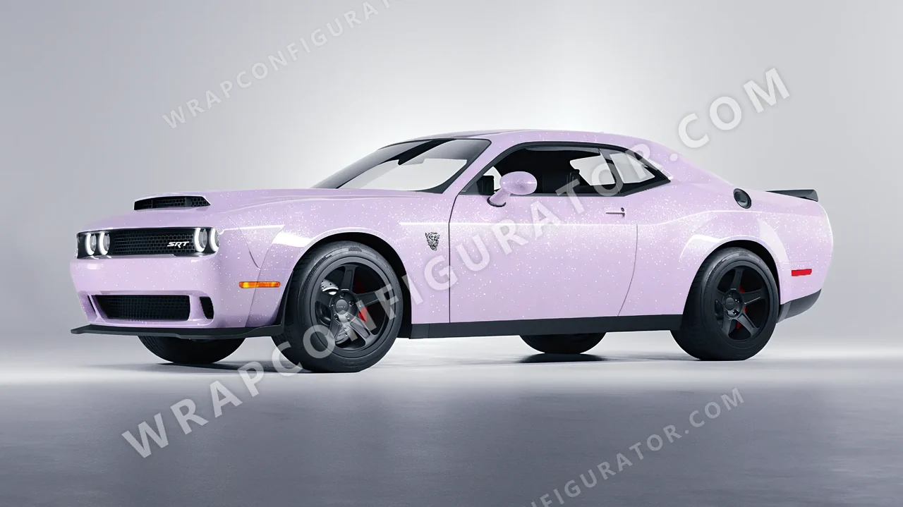 Purple Dodge Challenger SRT 2023 wrapped in Colourshield PPF by HyperPro Light Purple GPF09-P