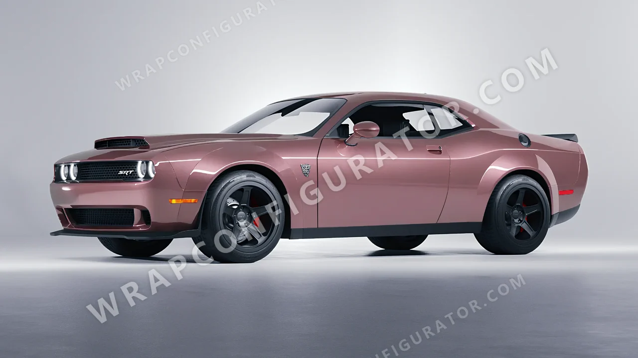 Purple Dodge Challenger SRT 2023 wrapped in Inozetek Dynamic PPF Berry DPPF943