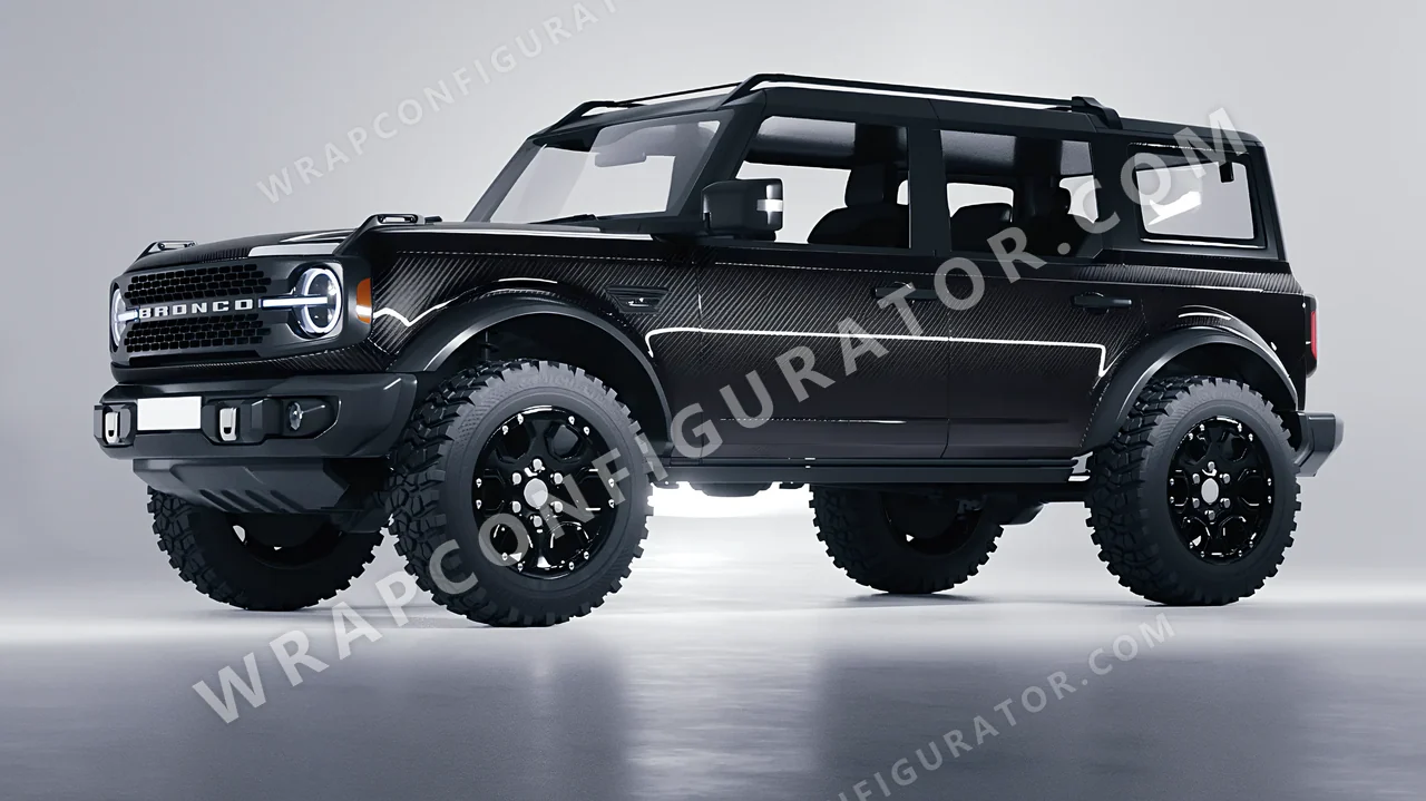 Black Ford Bronco 2024 wrapped in Colourshield PPF by HyperPro Black 6D01B-P