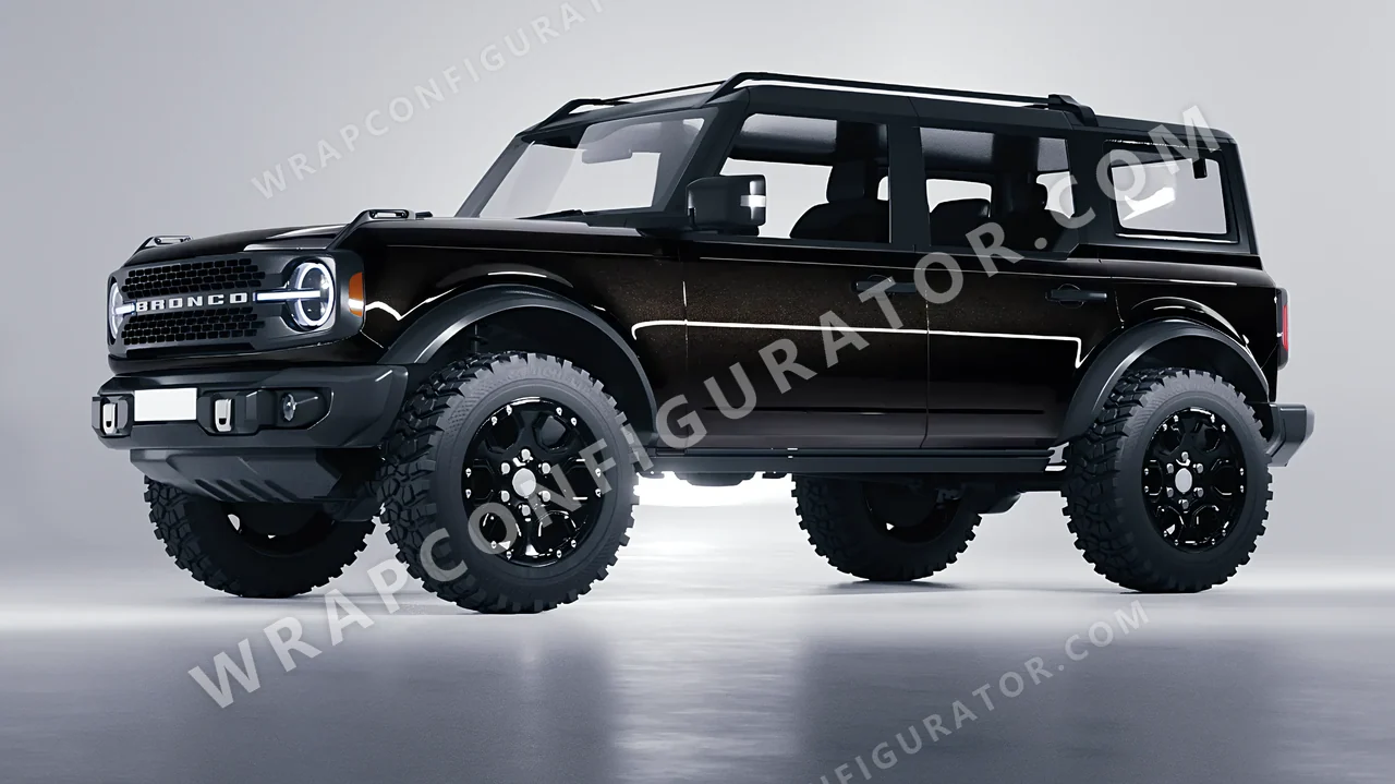 Black Ford Bronco 2024 wrapped in Colourshield PPF by HyperPro Black GAF27-P