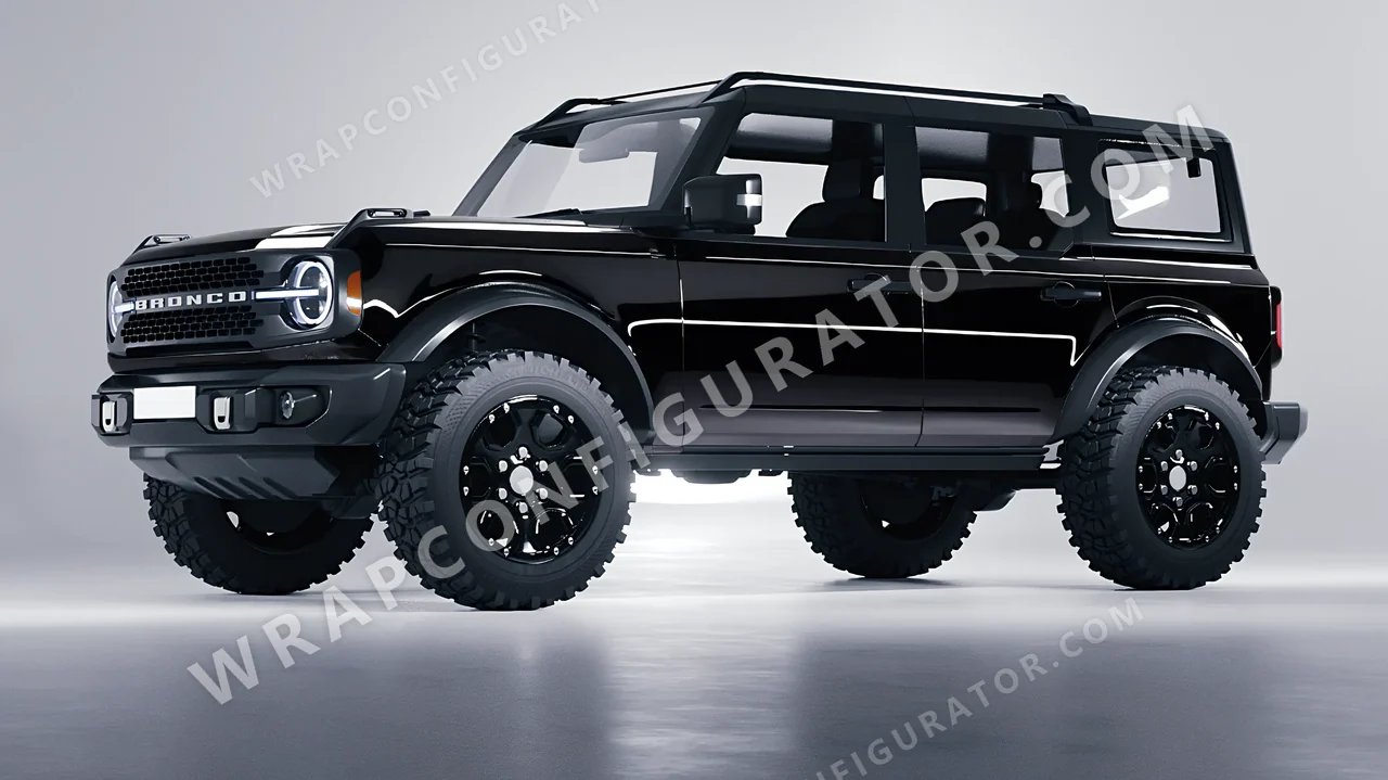 Black Ford Bronco 2024 wrapped in Colourshield PPF by HyperPro Black HGF01-P