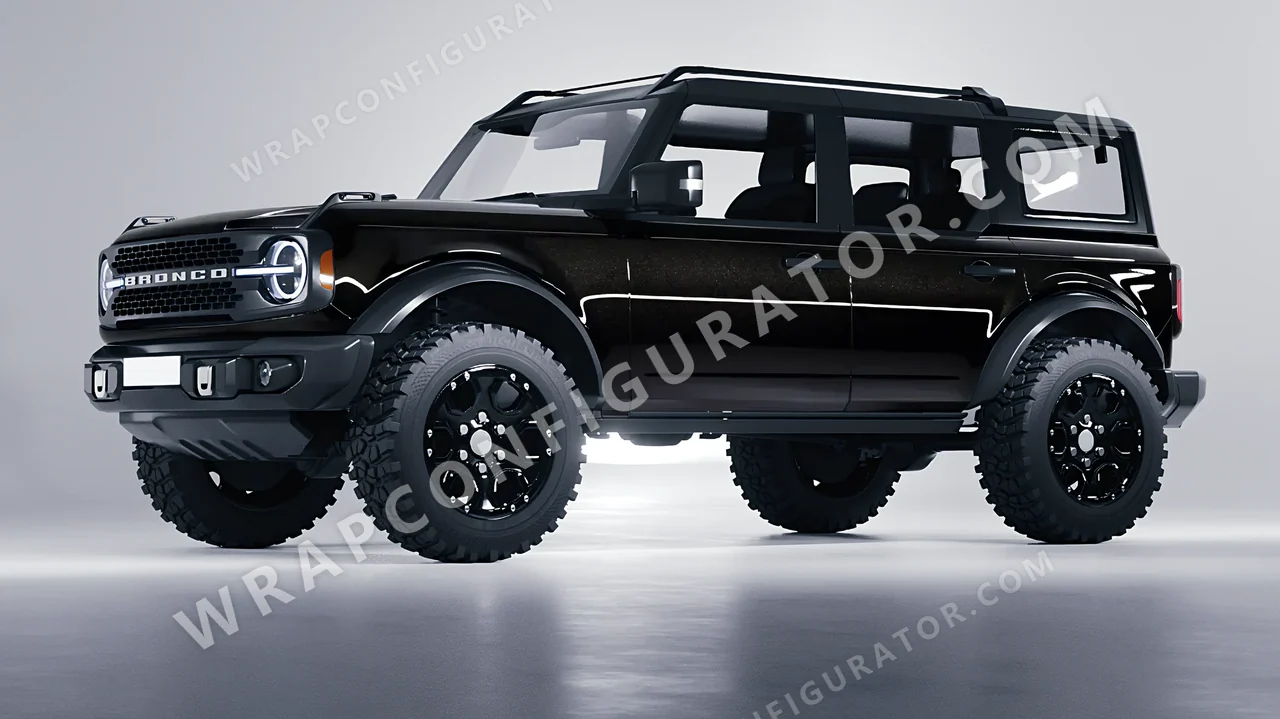 Black Ford Bronco 2024 wrapped in Colourshield PPF by HyperPro Black HGM23-P