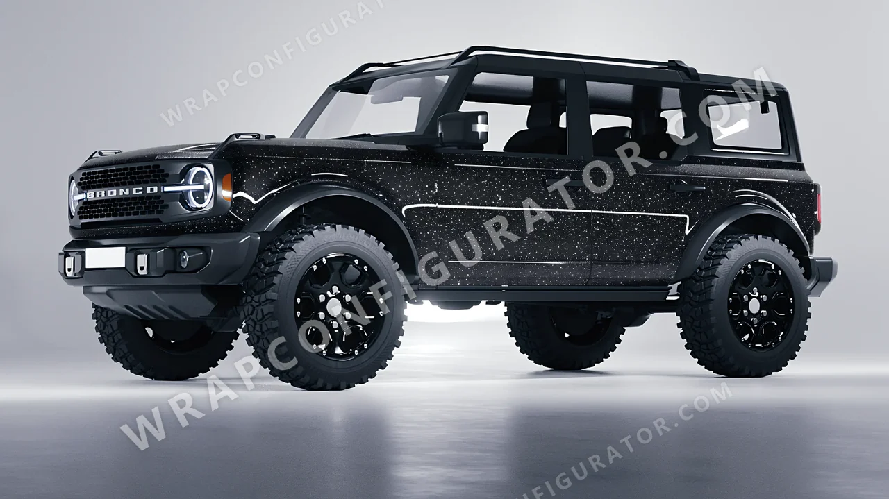 Black Ford Bronco 2024 wrapped in Colourshield PPF by HyperPro Black MDF01-P