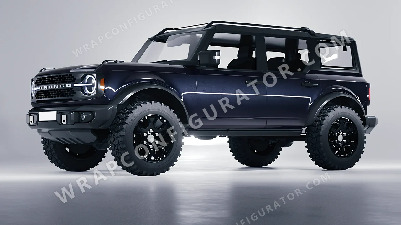Blue Ford Bronco 2024 wrapped in Colourshield PPF by HyperPro Gray/Blue GAF25-P