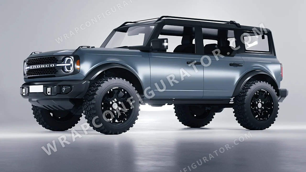 Blue Ford Bronco 2024 wrapped in Colourshield PPF by HyperPro Gray/Blue SMF40-P