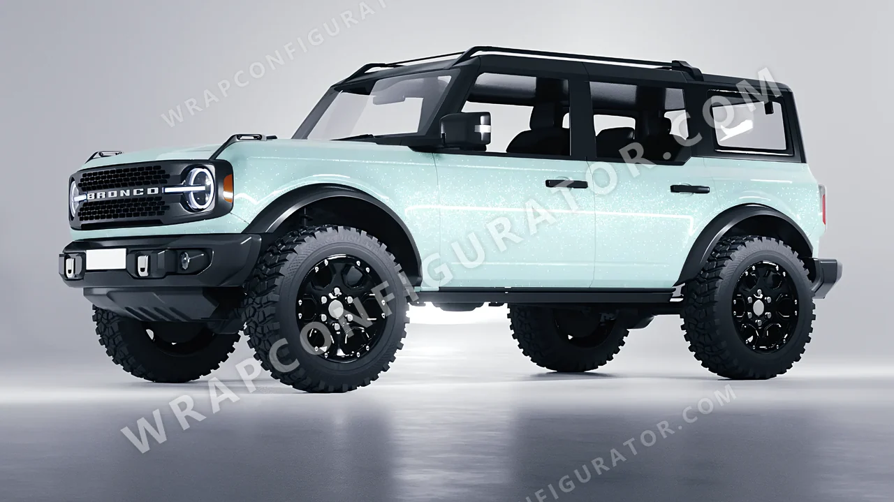 Blue Ford Bronco 2024 wrapped in Colourshield PPF by HyperPro Light Blue GPF10-P