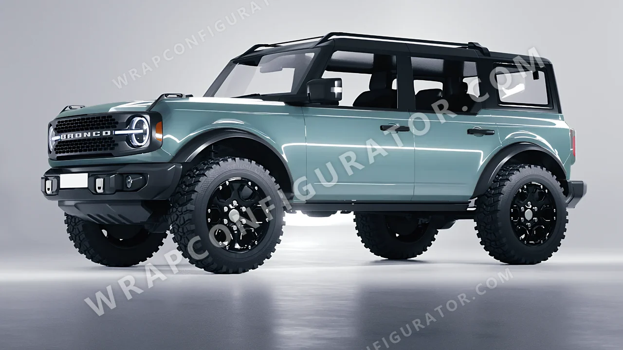 Blue Ford Bronco 2024 wrapped in Colourshield PPF by HyperPro Shadow Blue HGF73-P