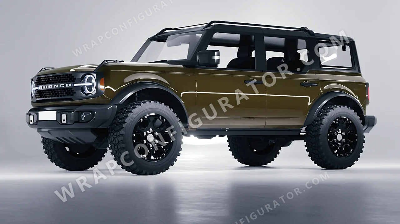 Green Ford Bronco 2024 wrapped in Colourshield PPF by HyperPro Light Grass Green HGF53-P