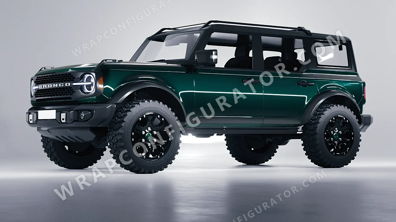 Green Ford Bronco 2024 wrapped in Colourshield PPF by HyperPro Sacramento Green HGF35-P