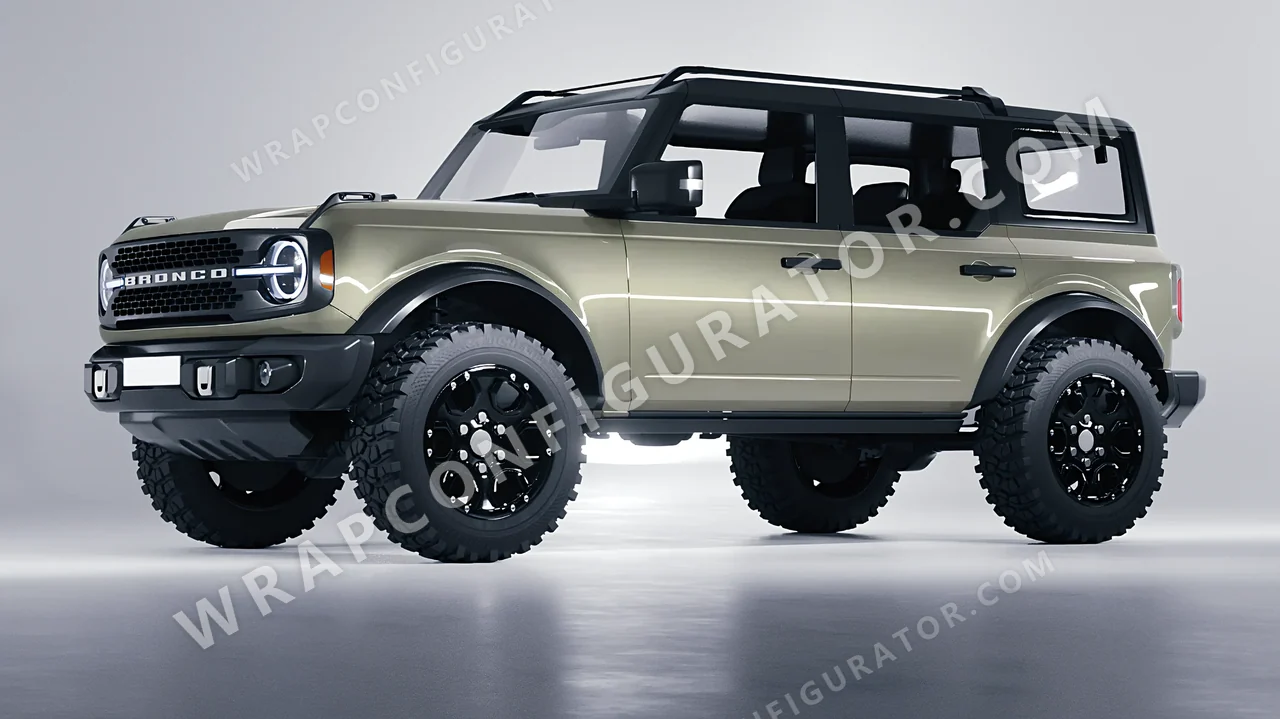 Green Ford Bronco 2024 wrapped in Colourshield PPF by HyperPro Shadow Green HGM71-P