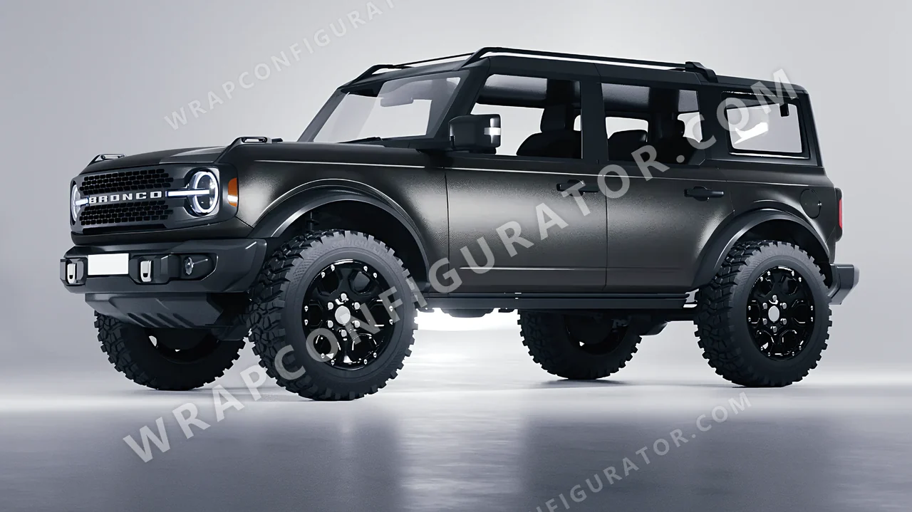 Grey Ford Bronco 2024 wrapped in Avery Dennison Charcoal SW900-845-M