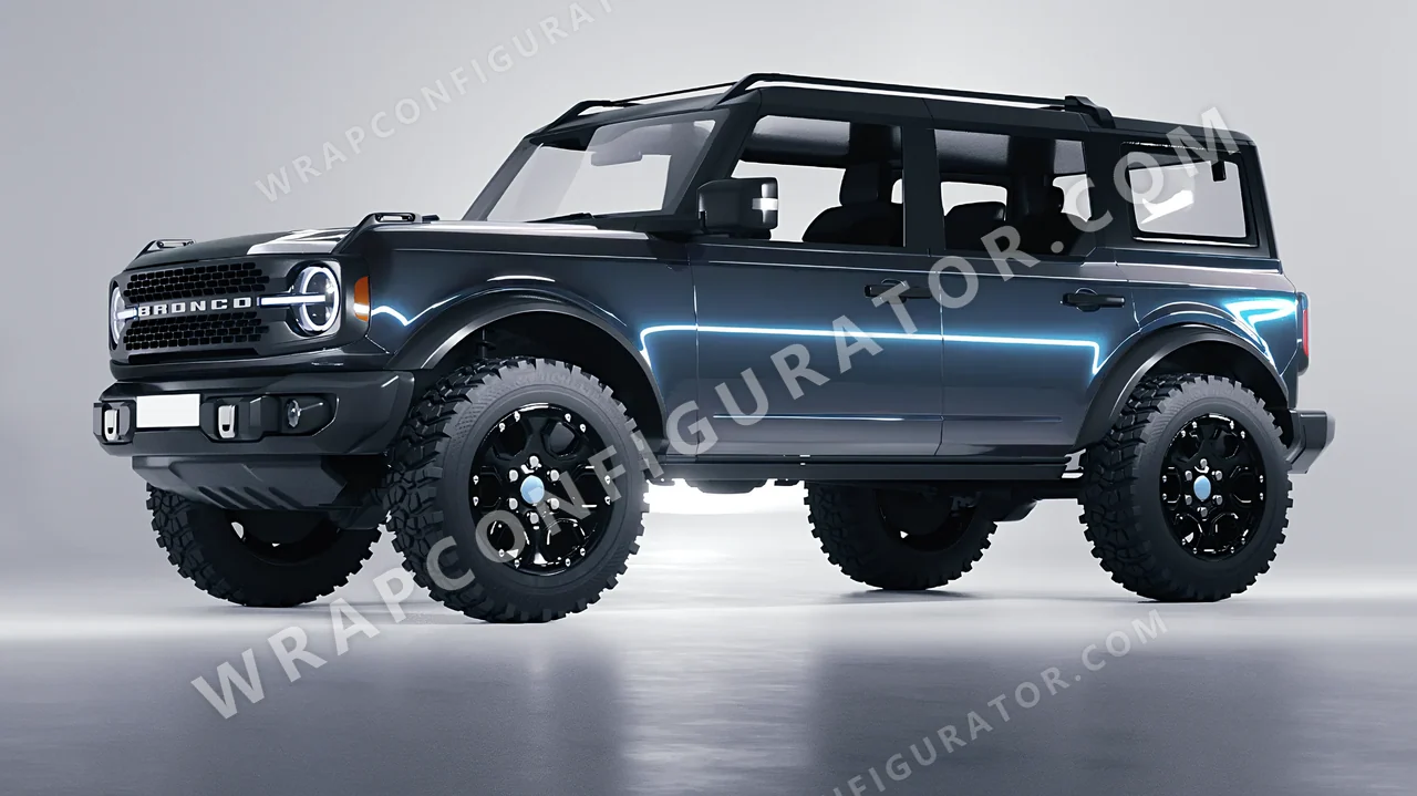 Grey Ford Bronco 2024 wrapped in Colourshield PPF by HyperPro Deep Gray HGF03-P