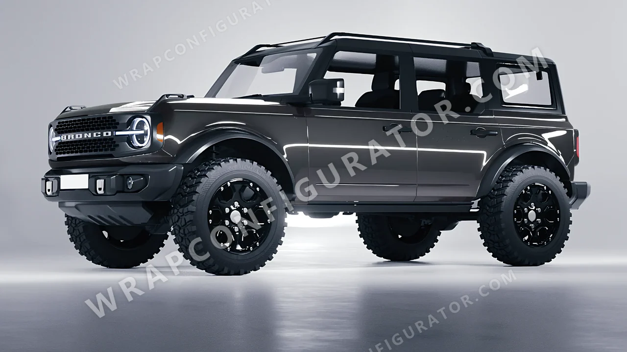 Grey Ford Bronco 2024 wrapped in Colourshield PPF by HyperPro Deep Gray HGF68-P