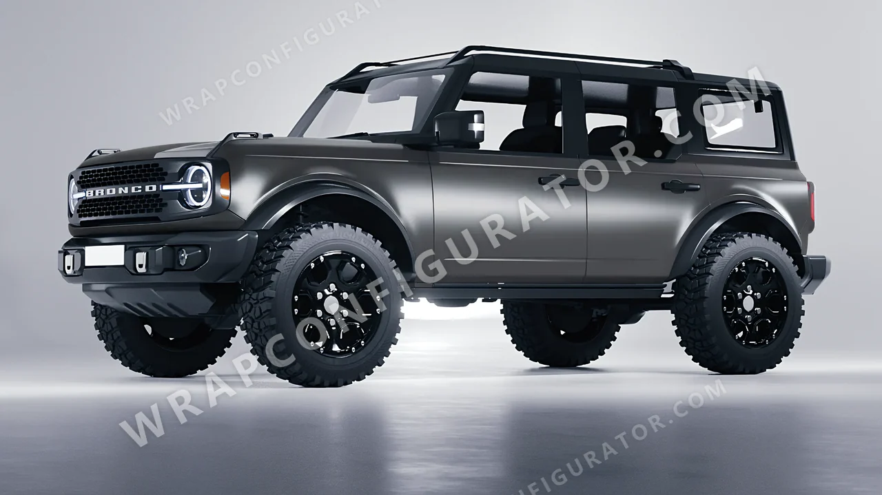 Grey Ford Bronco 2024 wrapped in Colourshield PPF by HyperPro Ink Gray SMF49-P