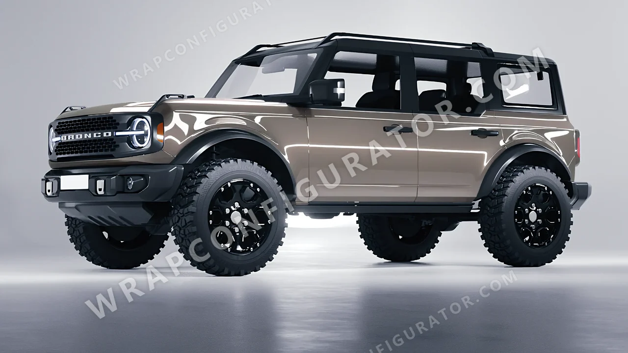Grey Ford Bronco 2024 wrapped in Colourshield PPF by HyperPro Light Space Gray HGF34-P