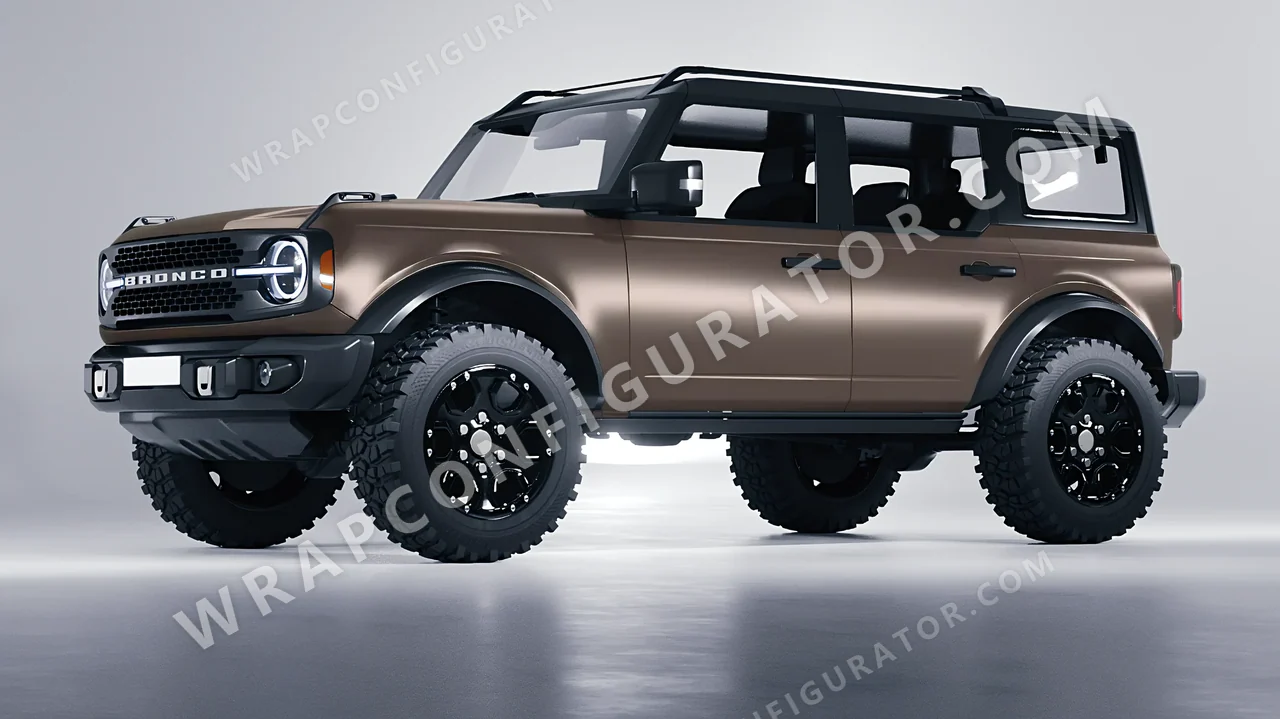 Grey Ford Bronco 2024 wrapped in Colourshield PPF by HyperPro Pebble Gray SMF43-P