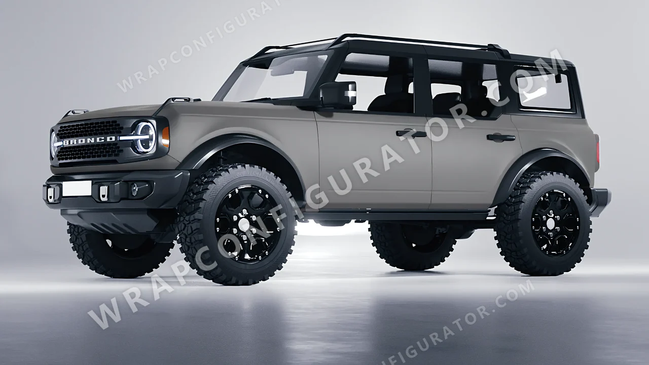 Grey Ford Bronco 2024 wrapped in Colourshield PPF by HyperPro Shadow Gray SMF24-P