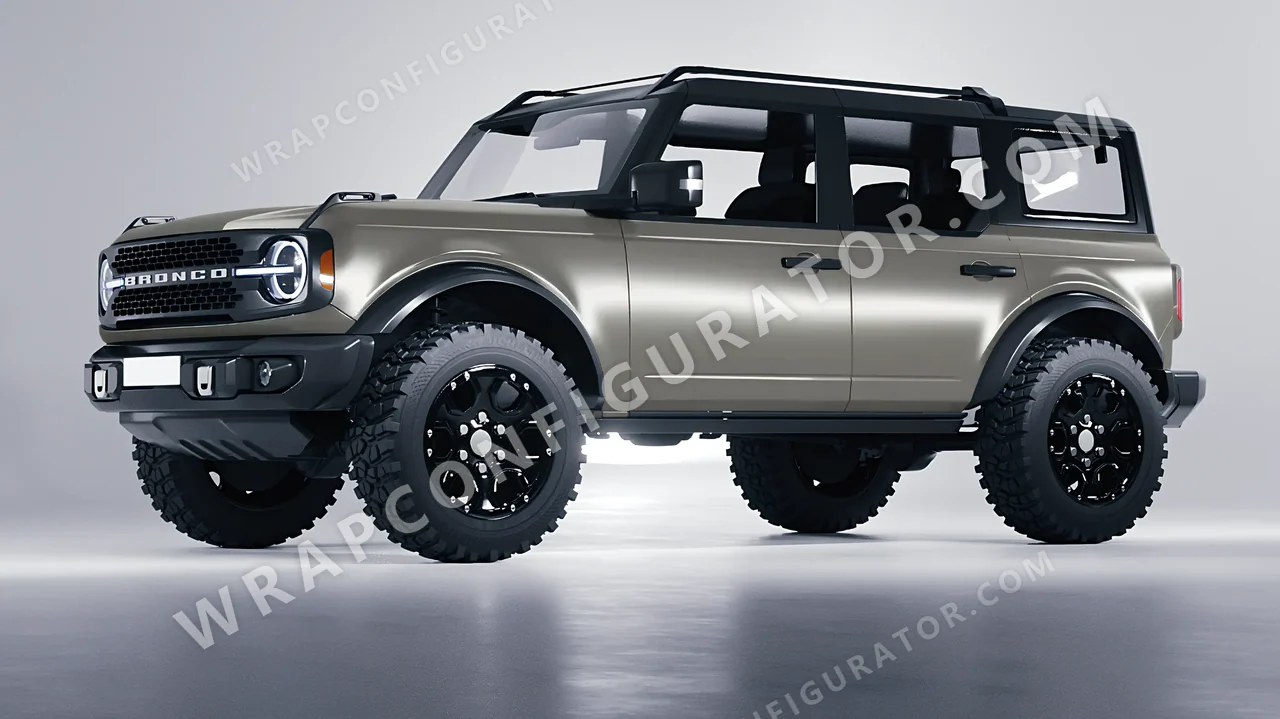 Grey Ford Bronco 2024 wrapped in Colourshield PPF by HyperPro Shadow Gray SMF48-P