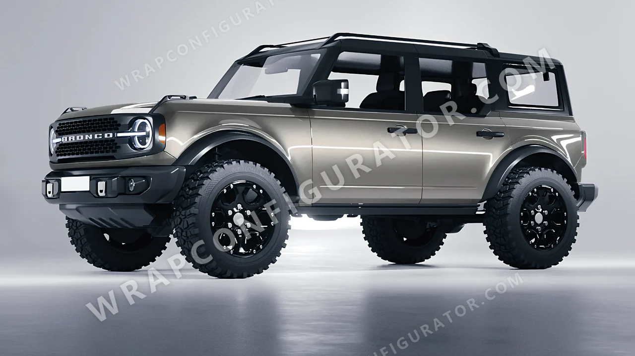 Grey Ford Bronco 2024 wrapped in Colourshield PPF by HyperPro Shadow Silver GAF14-P