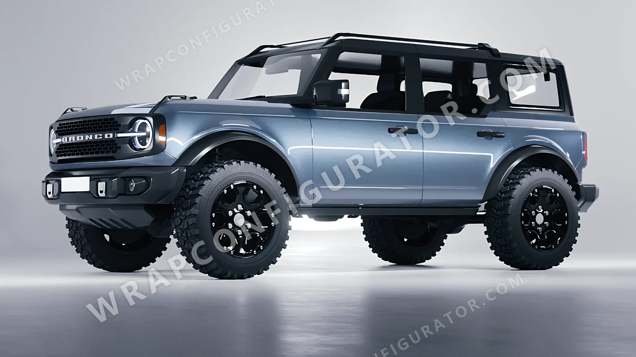 Grey Ford Bronco 2024 wrapped in Colourshield PPF by HyperPro Shark Gray GAF55-P