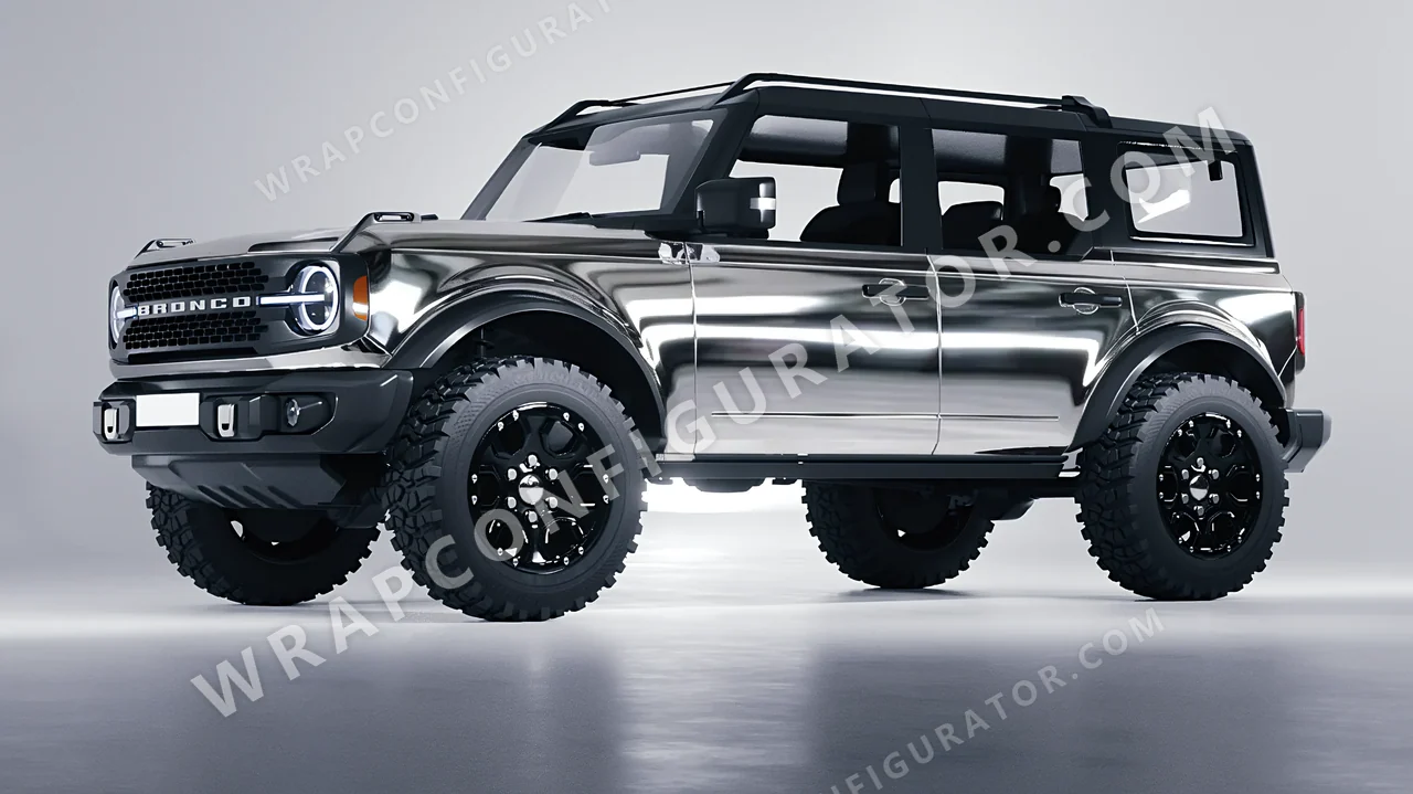 Grey Ford Bronco 2024 wrapped in Colourshield PPF by HyperPro Silver GCF03-P
