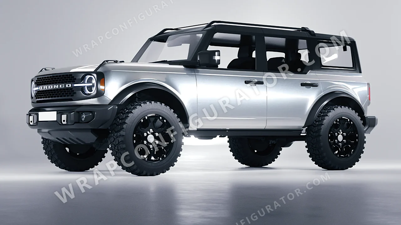 Grey Ford Bronco 2024 wrapped in Colourshield PPF by HyperPro Silver HGM04-P