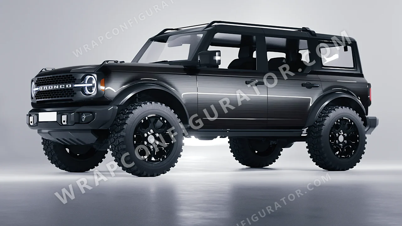 Grey Ford Bronco 2024 wrapped in Colourshield PPF by HyperPro Smoke Fade MBF04-P