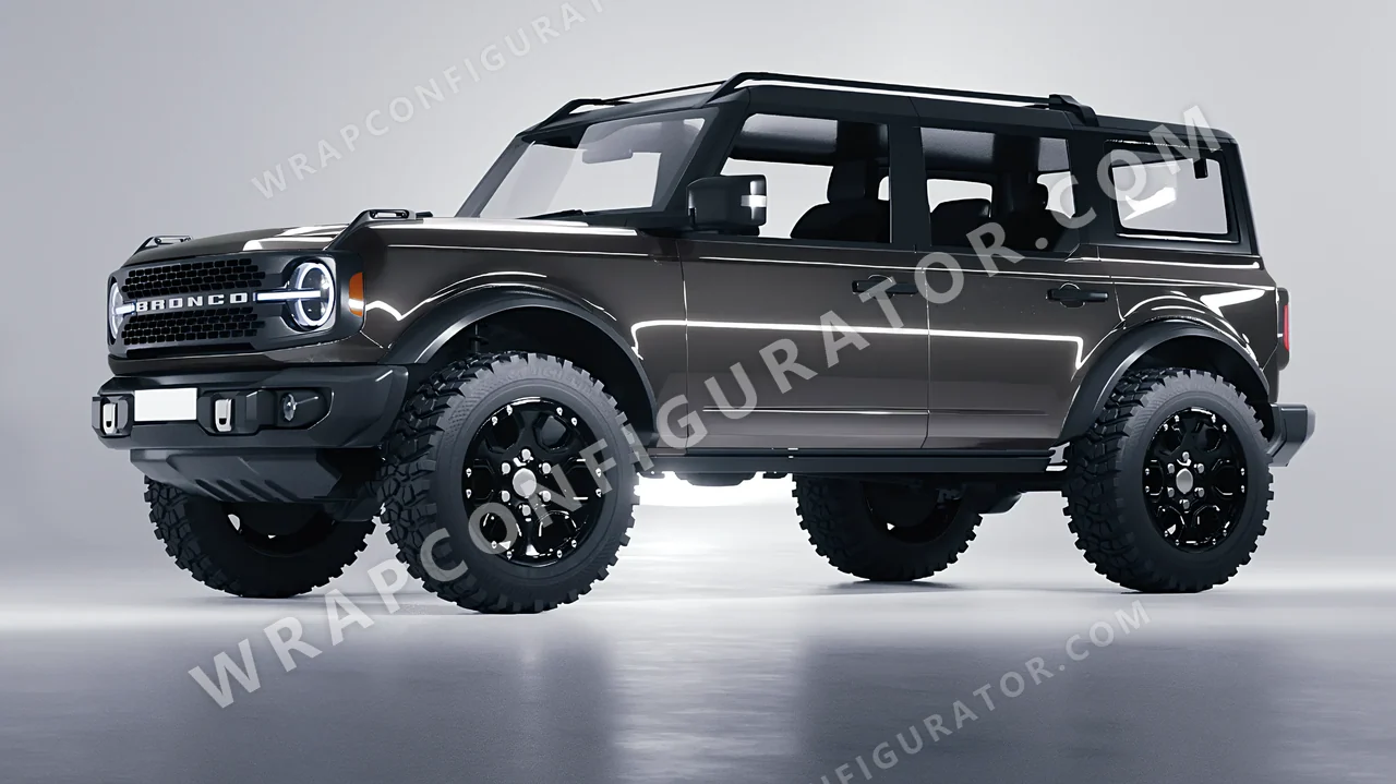 Grey Ford Bronco 2024 wrapped in Colourshield PPF by HyperPro Space Gray HGF05-P
