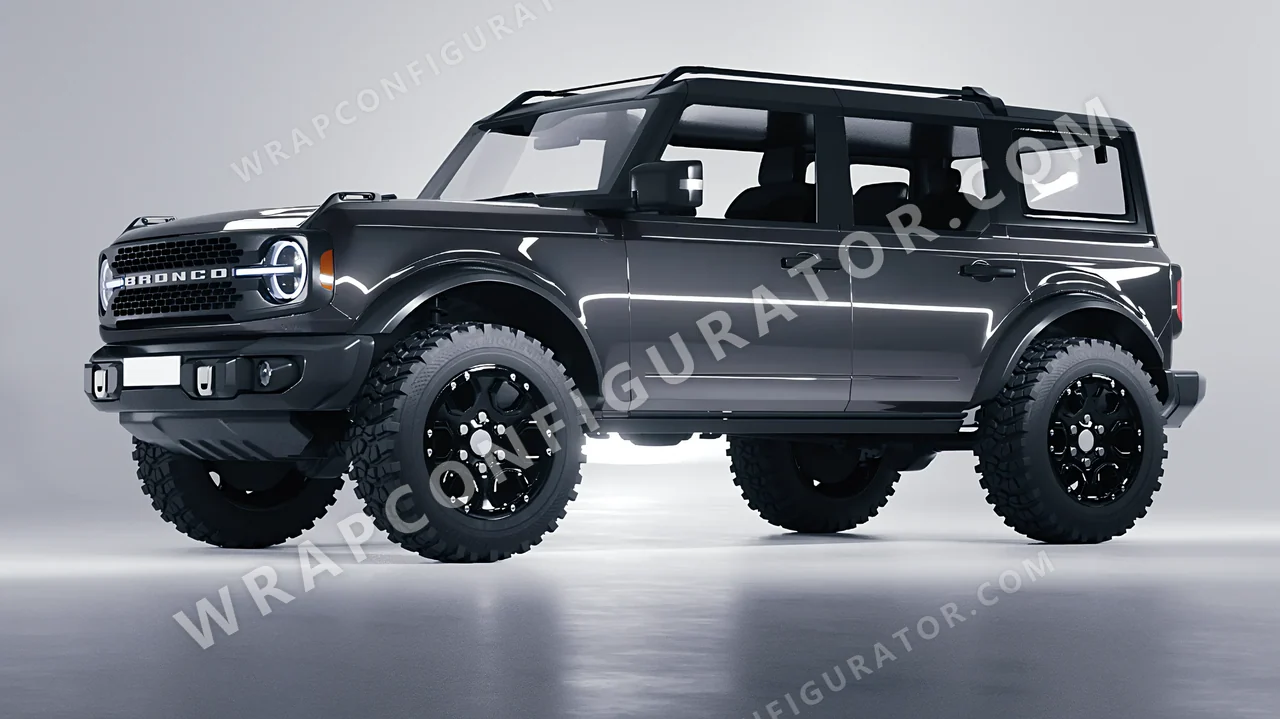 Grey Ford Bronco 2024 wrapped in Inozetek Dynamic PPF Falcon Grey DPPF905