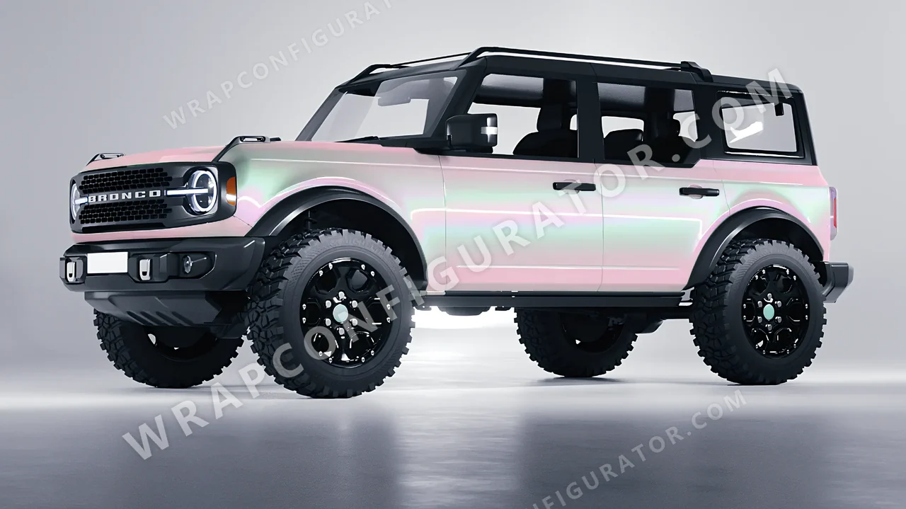 Grey Ford Bronco 2024 wrapped in Inozetek Dynamic PPF Redstone Grey DPPF716