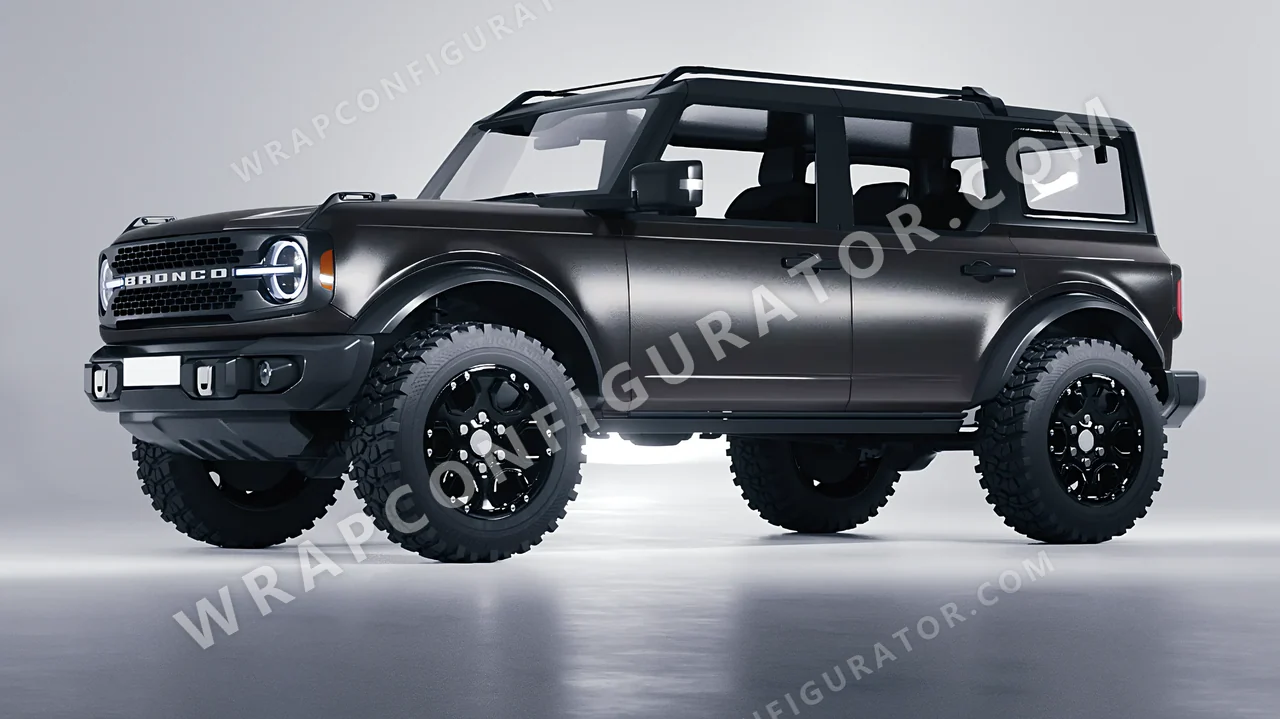 Grey Ford Bronco 2024 wrapped in Inozetek Dynamic PPF Tungsten Grey DPPF811