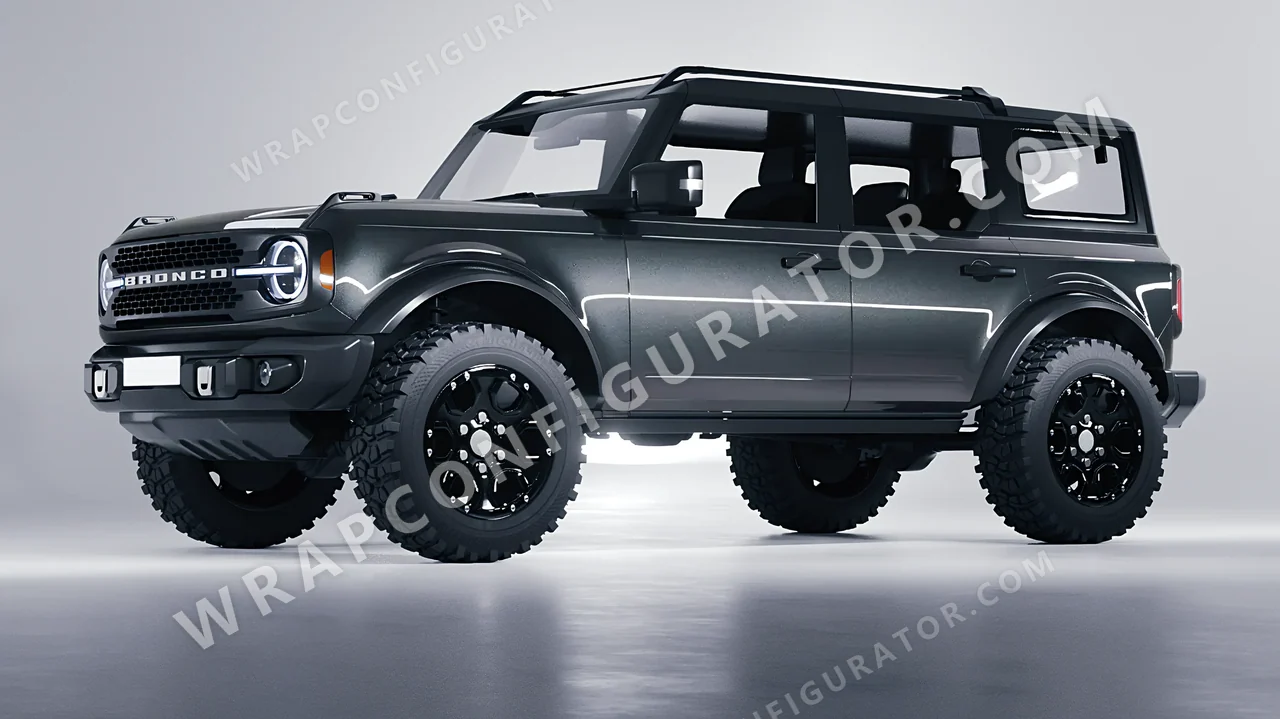 Grey Ford Bronco 2024 wrapped in ORACAL Graphite 970RA-932G