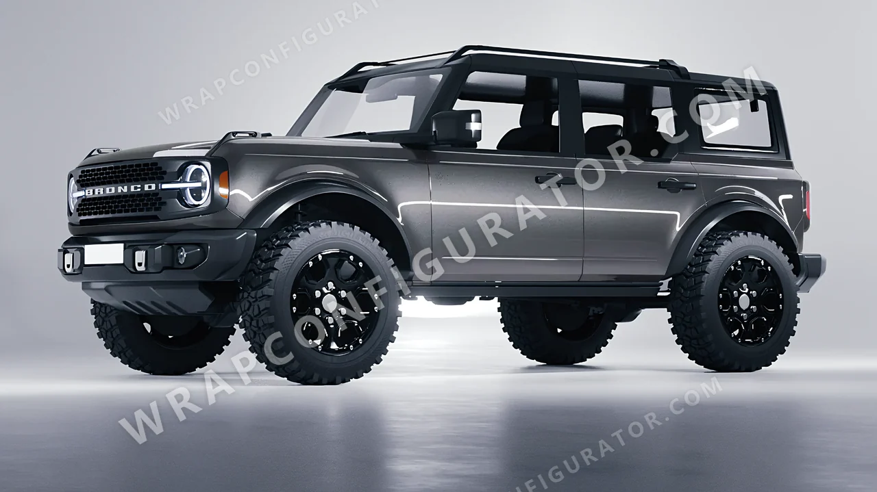 Grey Ford Bronco 2024 wrapped in ORACAL Grey Cast Iron 970RA-935G