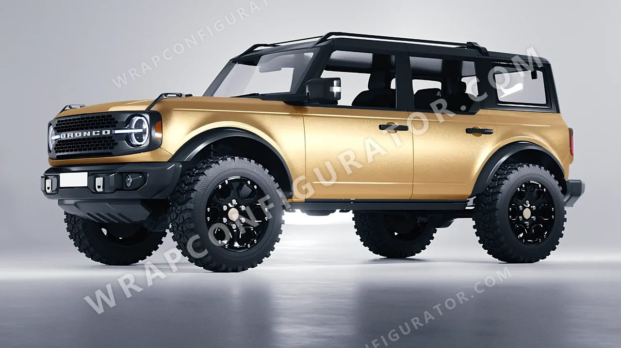 Grey Ford Bronco 2024 wrapped in ORACAL Pyrite 970RA-926M