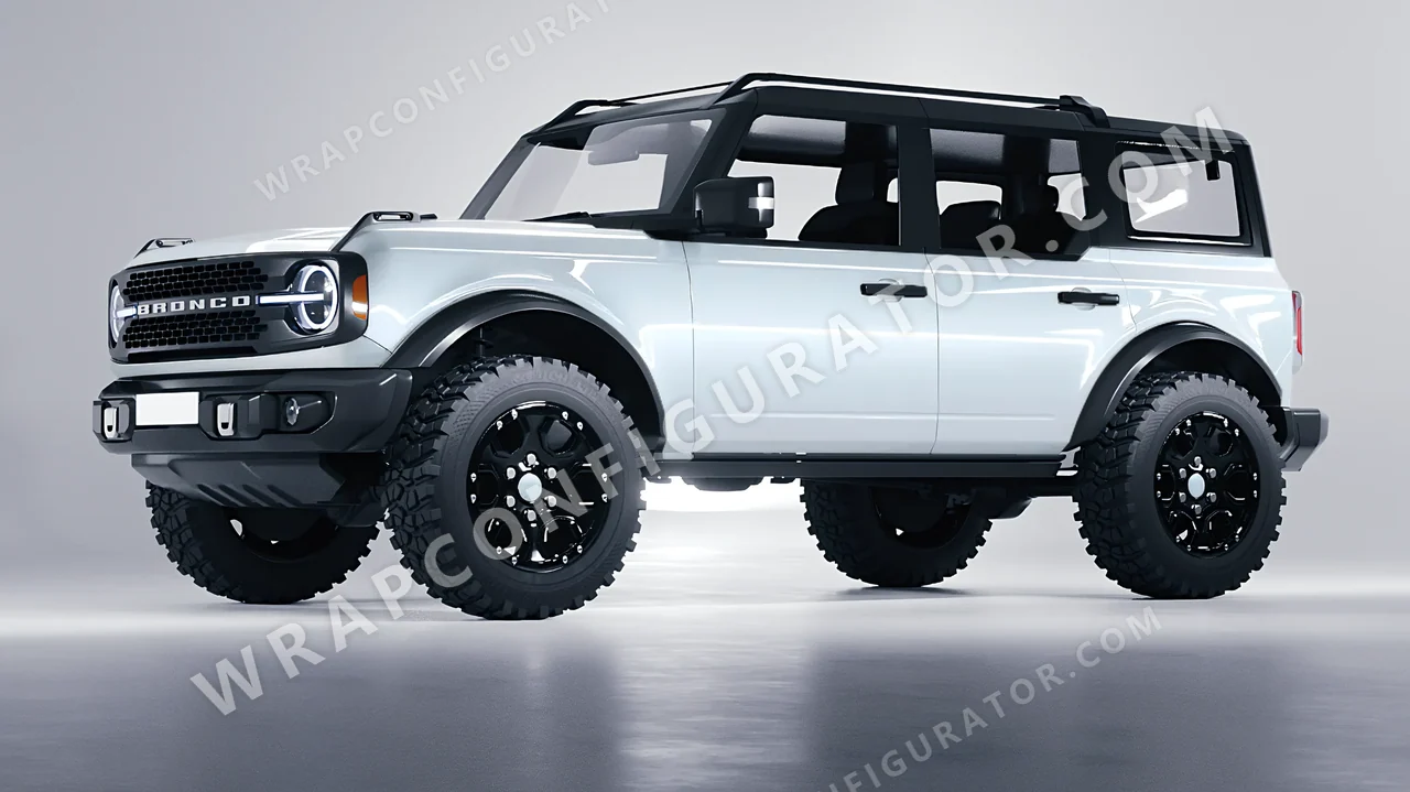 Grey Ford Bronco 2024 wrapped in ORACAL Stone Grey 970RA-711G
